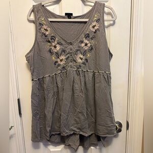 Grey Floral babydoll